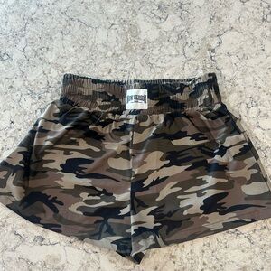 Elastic Waist Camo Shorts